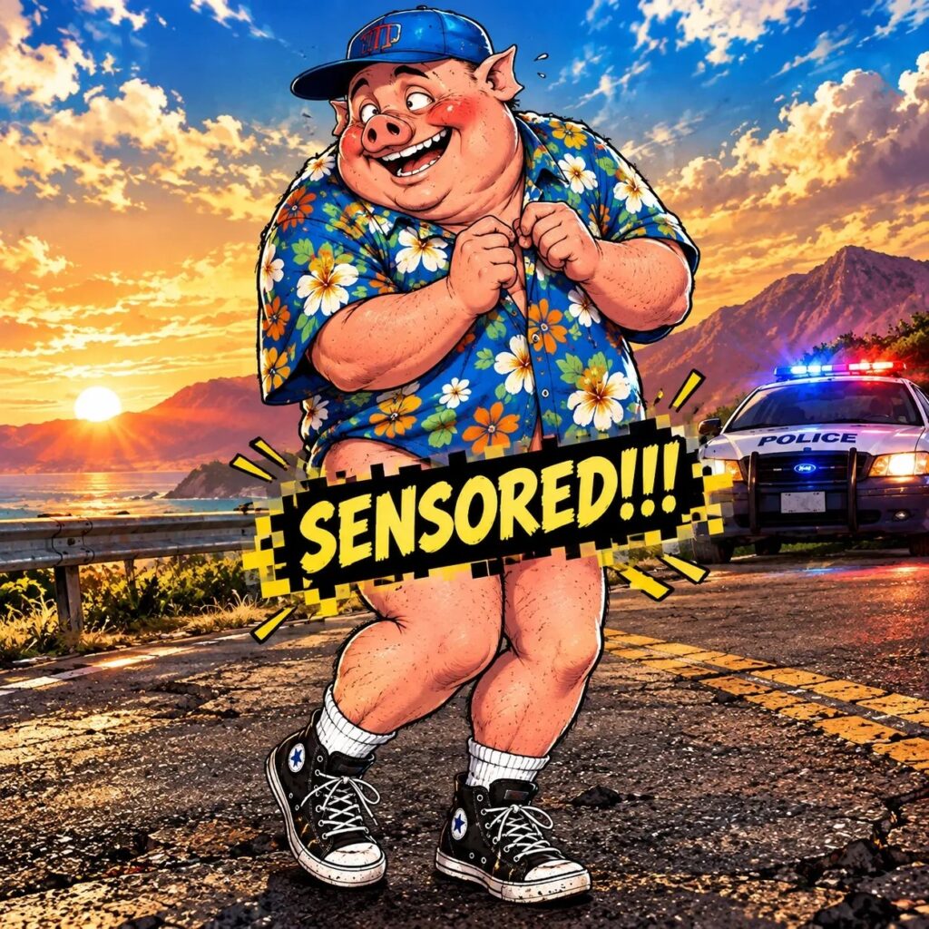 Dronk Vark got caught with his pants down.
